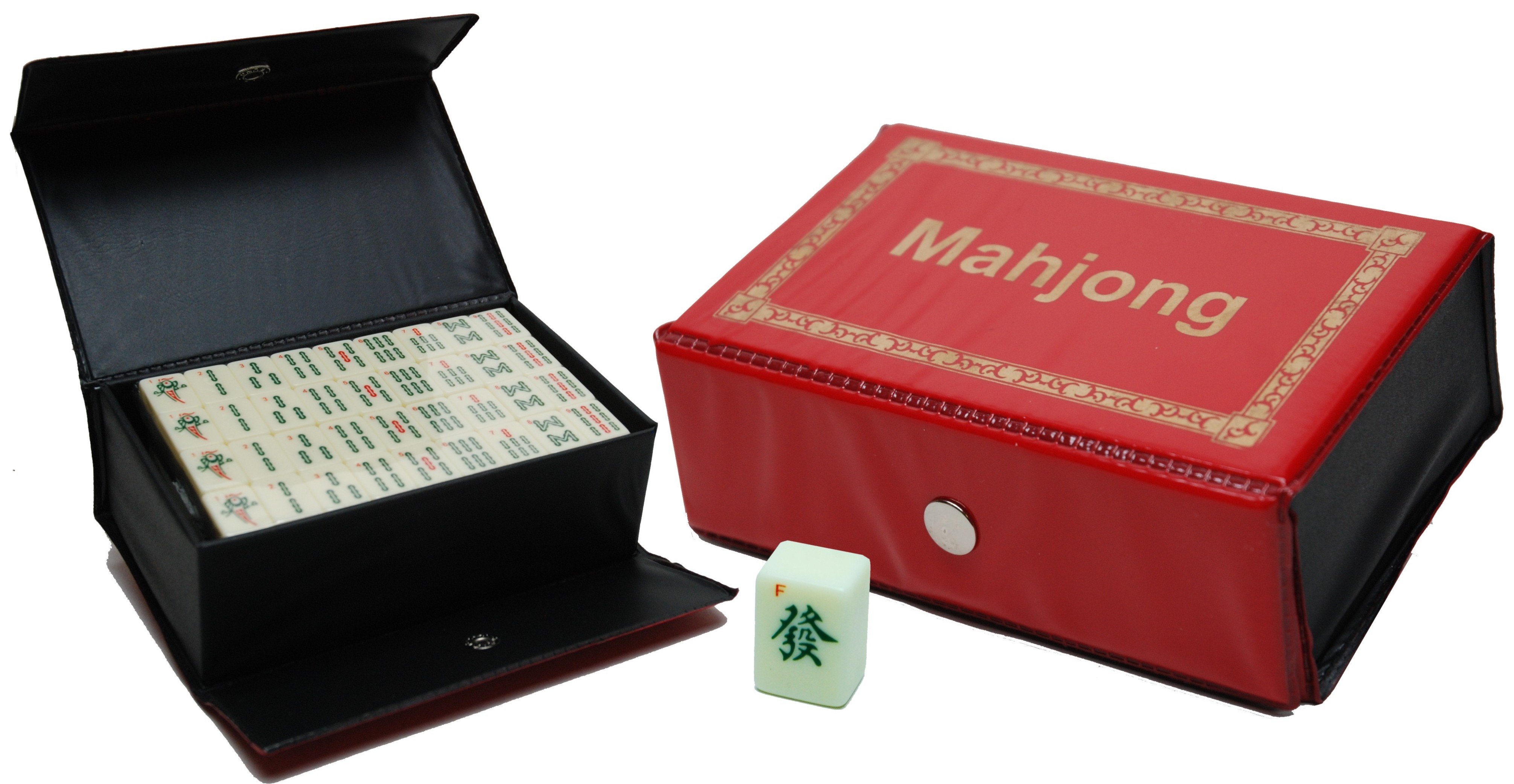 Mah-Jong Reis Etui Rood Vinyl 15x9x5cm