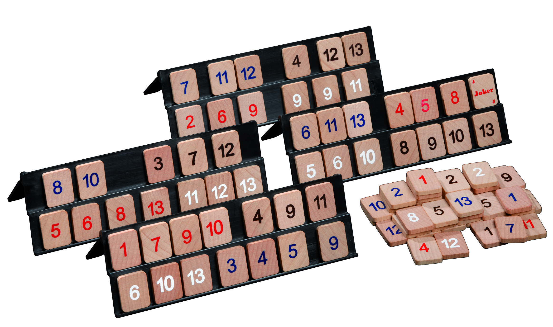 Rummy Spel 25x20Cm. Hout Met Houten Stenen Klein