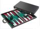 Backgammon Koffer 46cm Zwart Ingelegd Vilt Groen