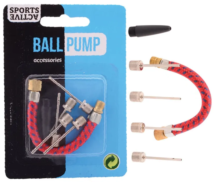 Pomp Naald Nippels Breed Ventiel 5 stuks met slang