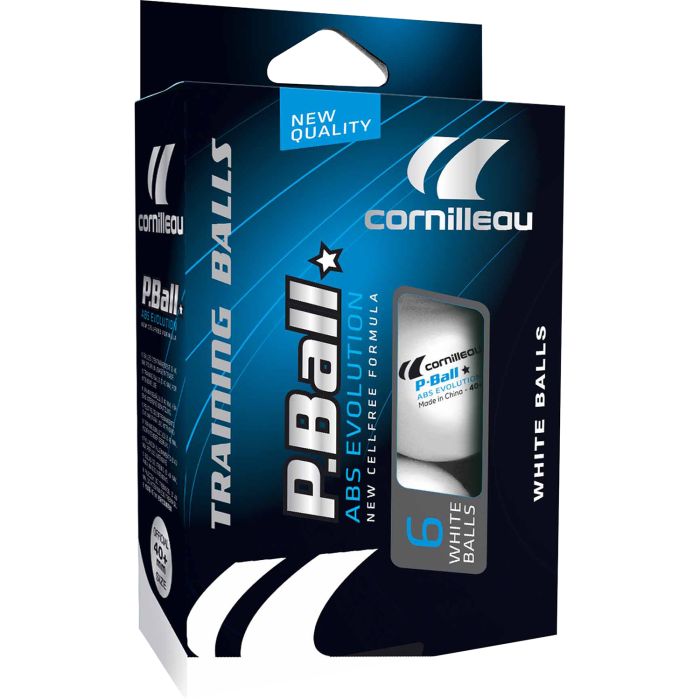 Cornilleau ABS Evolution Tafeltennis Ballen 6st. Wit 1 Ster